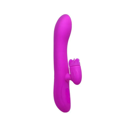 Vibe with Rotation Buck purple vibrator with clitoral stimulator, designed for versatile G-spot stimulation and targeted pleasure.