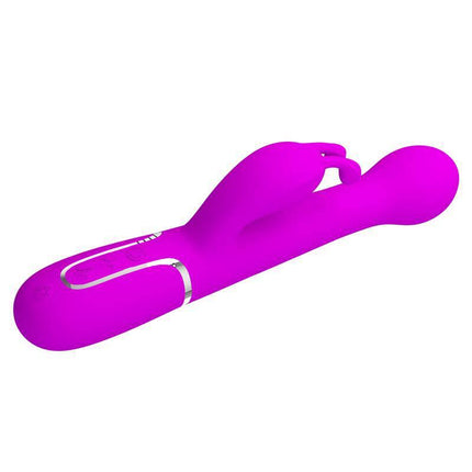 Vibe with Thrusting and Rotating Beads Dejon Pink dual-motor vibrator for customizable pleasure in sleek pink design.