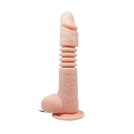 Vibe with Thrusting and Rotating Function Thunder Up shown with realistic design and telescopic movement for dynamic pleasure.