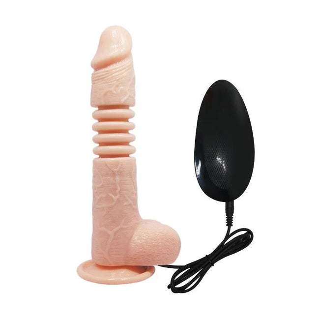 Vibe with Thrusting and Rotating Function Thunder Up for dynamic stimulation with vibration, thrusting, and telescopic movement.