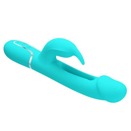 Vibe with Tongue Kampas Green, rechargeable dual-motor vibrator for customizable pleasure and versatile adult stimulation.