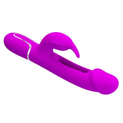 Vibe with Tongue Kampas Pink dual-motor vibrator in luxury pink styling for customizable pleasure.