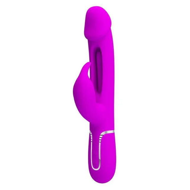 Vibe with Tongue Kampas Pink rechargeable dual-motor vibrator for customizable pleasure