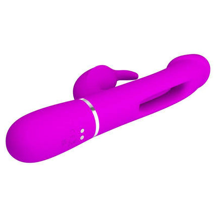 Vibe with Tongue Kampas Pink dual-motor vibrator, luxury pink design with customizable pleasure features for solo or partner use.