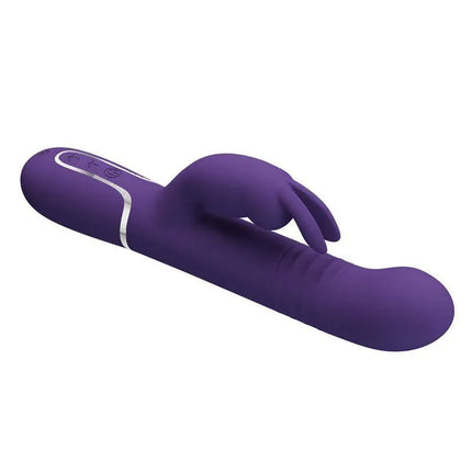 Vibe wt Thrusting, Rotation Beads Twinkled - Purple Rabbit Vibrator with dual motors and 7 vibration functions for intensified pleasure
