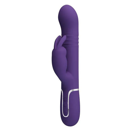 Purple Vibe wt Thrusting, Rotation Beads Twinkled vibrator for enhanced pleasure and dual stimulation, featuring 7 vibration functions.