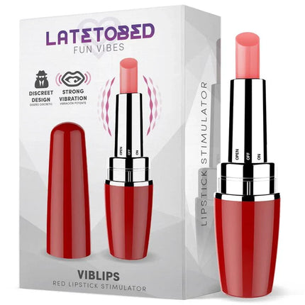 Viblips Lipstick Stimulator Red - discreet, strong vibrating toy with lipstick design by Fun Vibes.