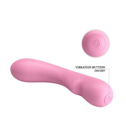 Vibrador Matt Smart Memory Function Pink with vibration on/off button, premium silicone material, 19 cm length.
