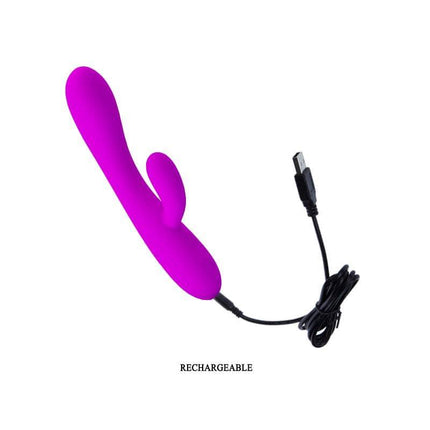 Rechargeable Vibrador Victor Color Púrpura with USB cable for adult pleasure