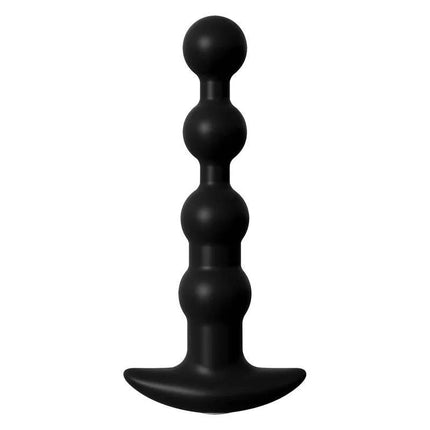 Sleek Vibrating Anal Beads Black made of premium silicone for safe and versatile adult play, featuring USB rechargeability.