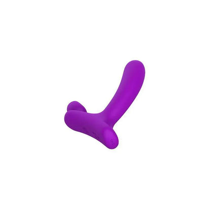 Vibrating Anal Plug with Remote Control USB Rechargeable in purple color with dual motor design for enhanced stimulation.