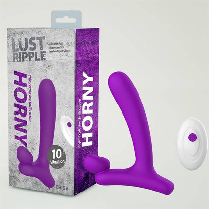 Vibrating Anal Plug with Remote Control USB Rechargeable in purple with packaging and remote control