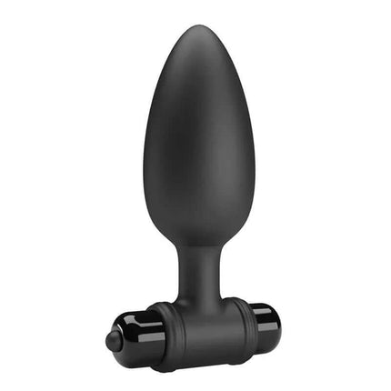Vibrating Anal Plug with 10 vibration modes, ergonomic silicone design for comfortable exploration, features vibrating bullet base.