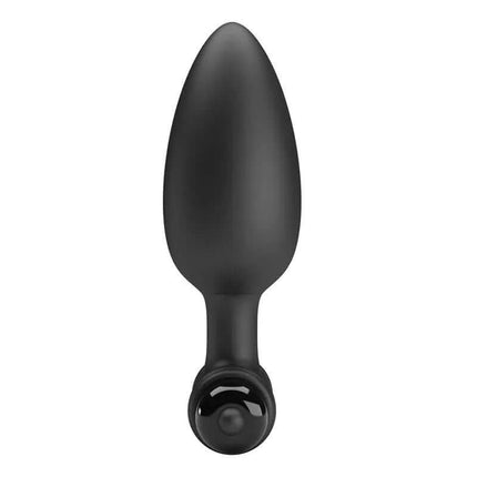 Vibrating Anal Plug with 10 vibration modes, silicone material, and ergonomic tip for comfortable use.