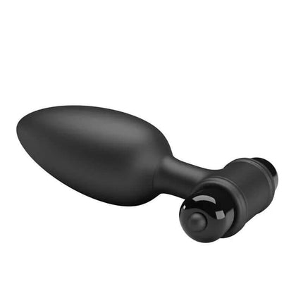 Vibrating Anal Plug with 10-function silicone design for customizable, body-safe stimulation and smooth, tapered insertion tip.