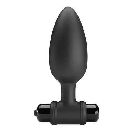 Vibrating Anal Plug with 10 vibration modes for customizable stimulation, shown with ergonomic tapered design and vibrating base bullet.