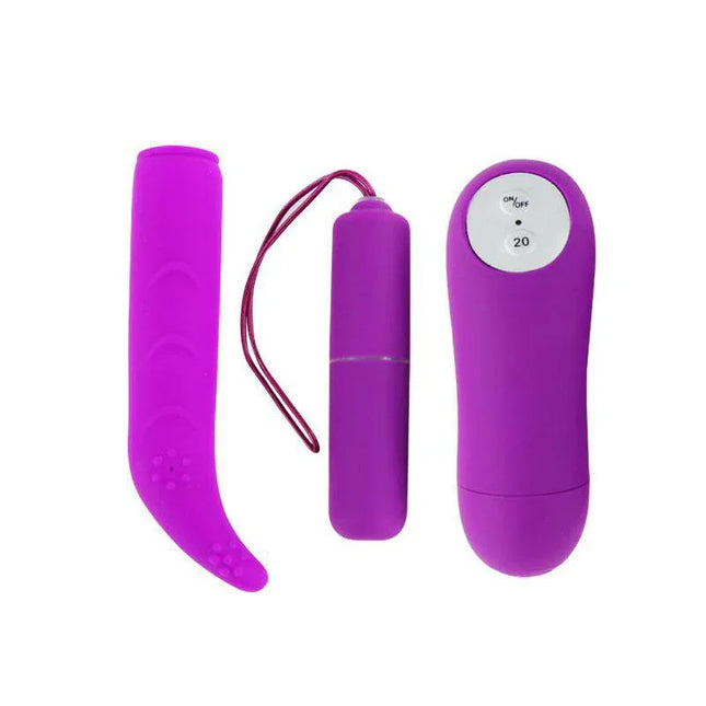 Vibrating Buller Magic x20 Purple remote-controlled bullet with 20 functions for customizable pleasure and G-spot stimulation.