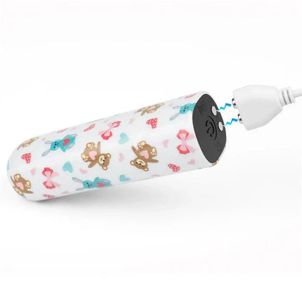 Vibrating Bullet Bear USB-rechargeable compact design with bear pattern for on-the-go pleasure