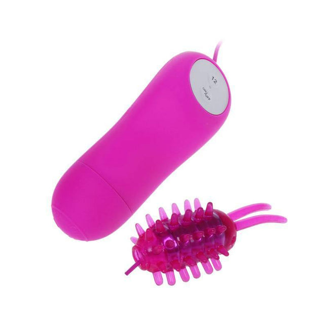 Vibrating Bullet Cute Secret Pink mini vibrator with ribbed silicone case for clitoral stimulation and remote control functionality.