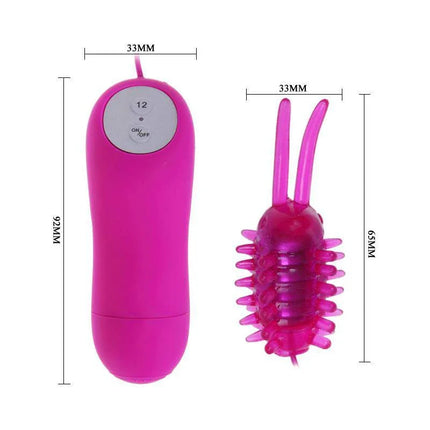 Vibrating Bullet Cute Secret Pink with ribbed silicone texture and remote for targeted clitoral stimulation, compact design.
