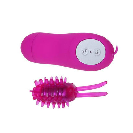 Vibrating Bullet Cute Secret Pink with textured silicone and remote for clitoral stimulation.