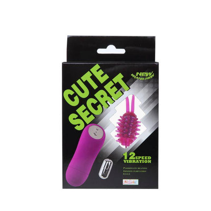 Vibrating Bullet Cute Secret Pink packaging, featuring 12-speed mini vibrator for clitoral stimulation, and ribbed silicone texture.
