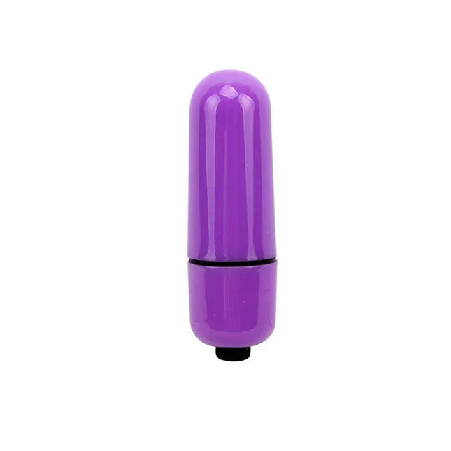 Purple Vibrating Bullet Hi-Basic 5.8 x 1.8 cm, compact pleasure device with smooth ABS plastic design for on-the-go satisfaction.