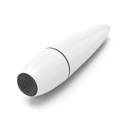 Vibrating Bullet IJOY White USB-rechargeable stimulator with one-button control, compact and discreet design for powerful pleasure.
