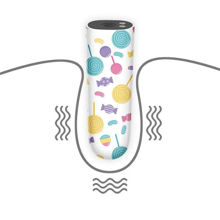 Vibrating Bullet Lollipop compact massager with candy design for portable pleasure