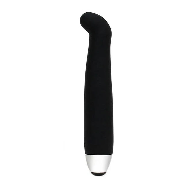 Vibrating Bullet Nose Job Liverpool Negro, black compact vibrator with smooth silicone, USB-rechargeable, waterproof