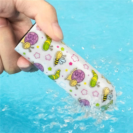 Hand holding Vibrating Bullet Snails in water, featuring colorful design with USB rechargeable feature for discreet pleasure.