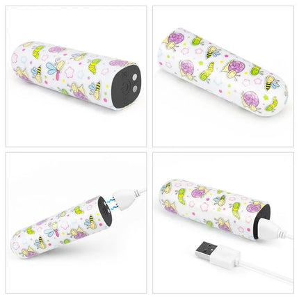 Vibrating Bullet Snails with USB charging cable, compact and discreet design