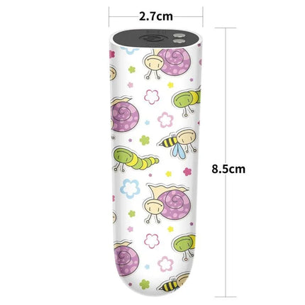 Vibrating Bullet Snails compact travel size 8.5 cm with fun snail design, USB rechargeable, phthalate-free ABS material for discreet use