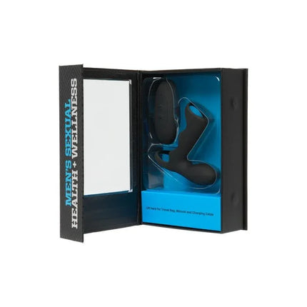 Vibrating Cock Cage with Wireless Remote Black in open box display