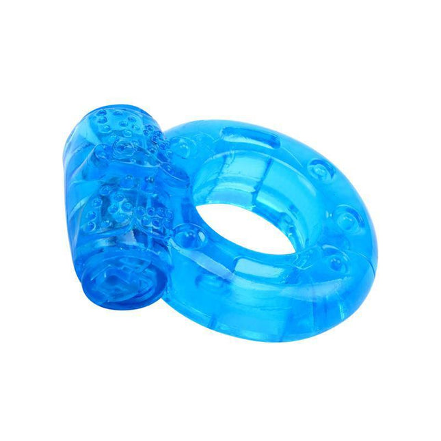 Vibrating Cock Ring 1.8 cm Blue made from premium TPE, offering enhanced stimulation and comfort for couples with integrated vibrations.