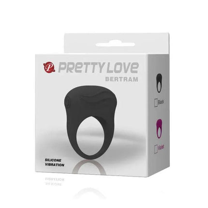 Alt Tag: Vibrating Cock Ring Bertram Black silicone vibration packaging