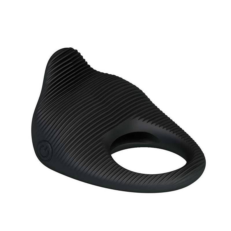 Vibrating Cock Ring Thimble Black - secretsextoys.store
