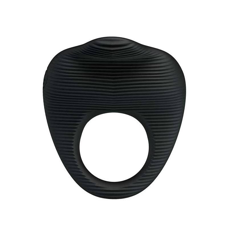 Vibrating Cock Ring Thimble Black - secretsextoys.store