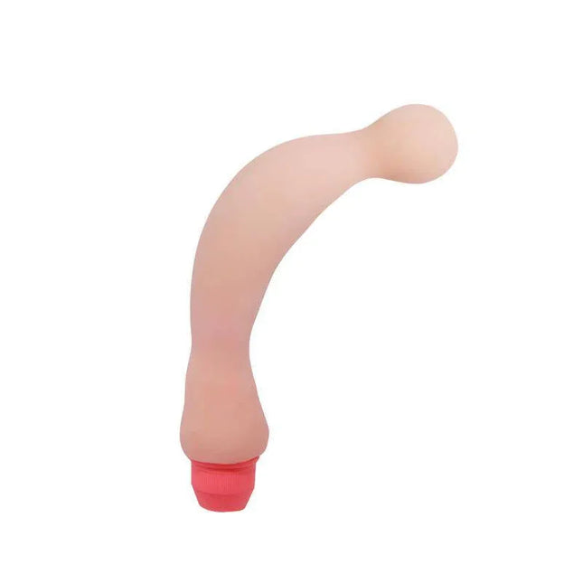 Vibrating Dildo Flesh 22 cm with bubble-shaped head and flexible neck for G-spot and P-spot stimulation