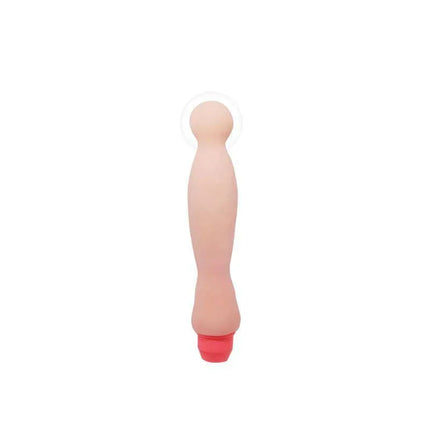 Vibrating Dildo Flesh 22 cm with bubble-shaped head, bendable design for targeted G-spot and P-spot stimulation.