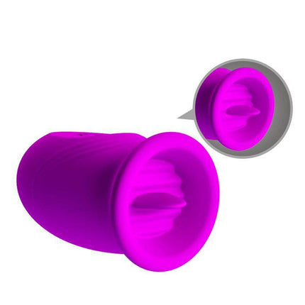 Vibrating Egg and Licking Stimulator in vibrant pink color featuring dual-stimulation design for hands-free internal and external pleasure.
