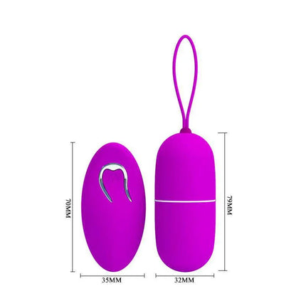 Vibrating Egg Arvin Purple with wireless remote control, compact size for discreet pleasure, purple edition