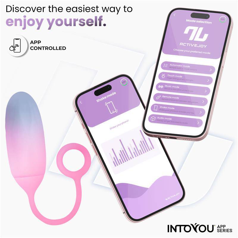 Vibrating Egg Double Layer Silicone with APP Blue/Pink - secretsextoys.store