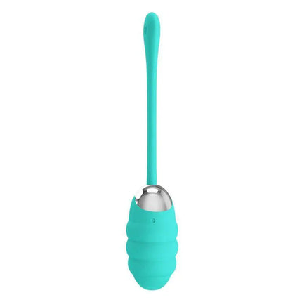 Vibrating Egg Franklin USB Silicone in teal, 12 vibration patterns, USB rechargeable, made from body-safe silicone for versatile use.