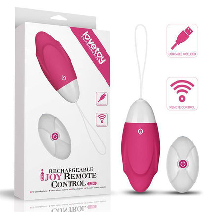 Vibrating Egg IJoy Remote Control USB Pink with remote, packaging, and USB cable from Lovetoy's iJoy collection