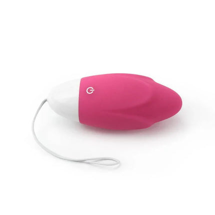 Vibrating Egg IJoy Remote Control USB Pink with silicone design and remote control for enhanced pleasure.