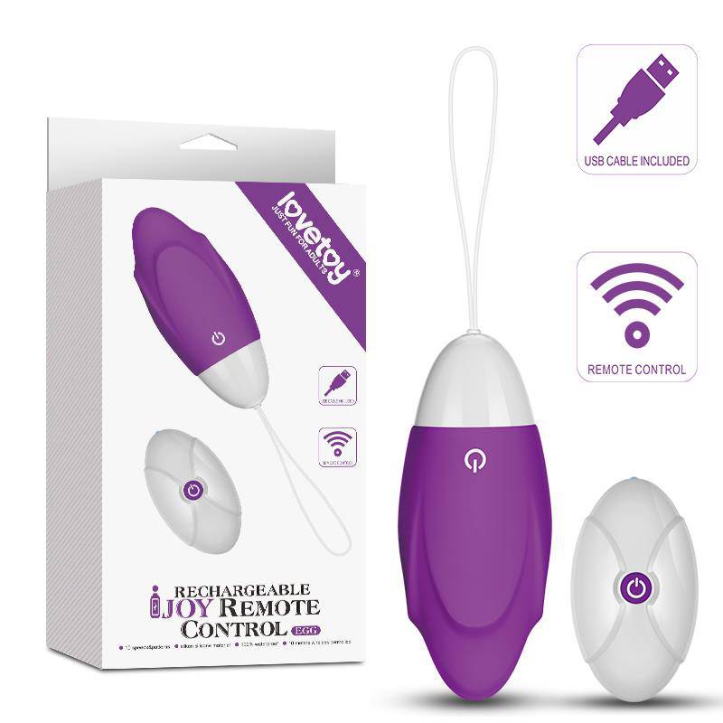 Vibrating Egg iJoy Remote Control USB Purple - secretsextoys.store