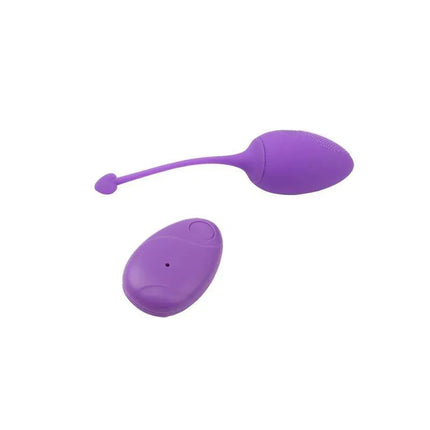 Purple Vibrating Egg Remote Control Sweety Teaser USB 5.7 with wireless remote, showcasing design and functionality.