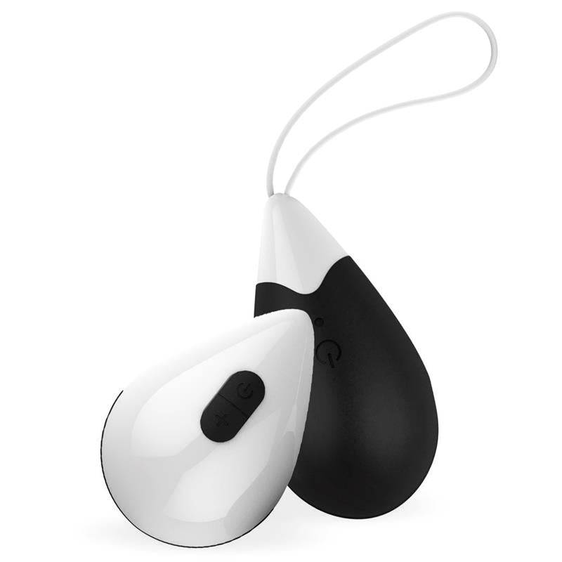 Vibrating Egg Remote Control USB Silicone Black - secretsextoys.store