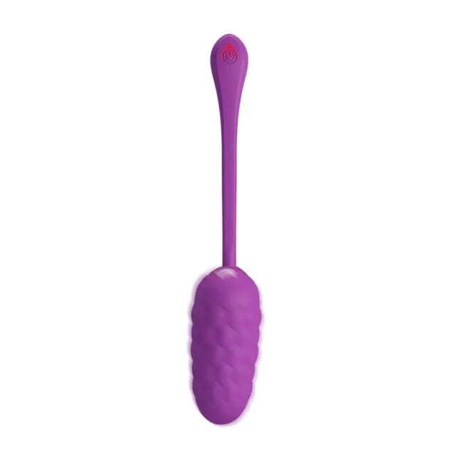 Purple Vibrating Egg USB Silicone Marina with soft exterior and long handle for discreet pleasure.